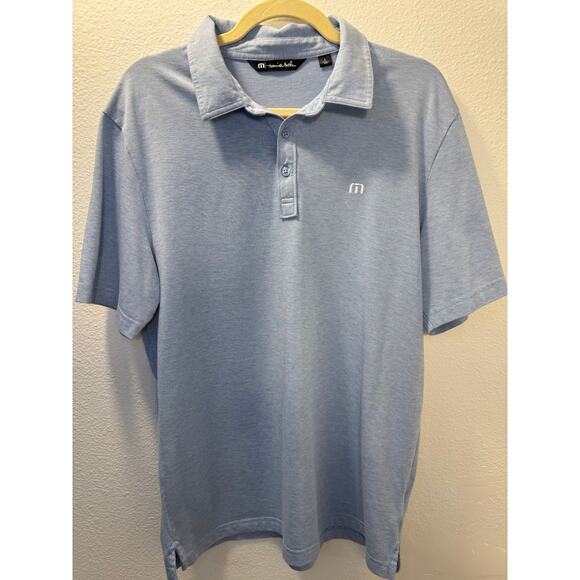 Travis Mathew Other - Travis Mathew Blue Polo Golf Shirt Men's Large Performance Pima Logo L